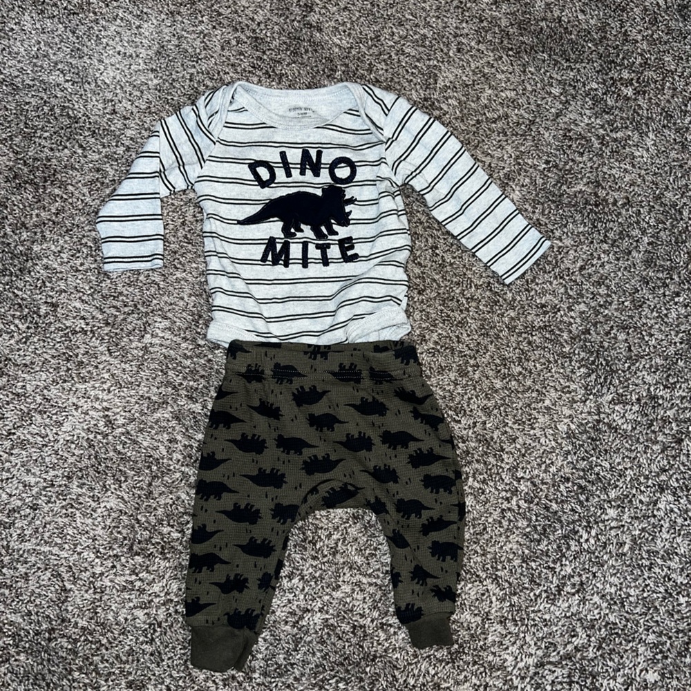 Bloomin baby, 3-6 month dinosaur outfit